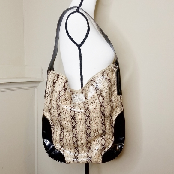 attention Handbags - ATTENTION REPTILE PRINT SHOUDER BAG